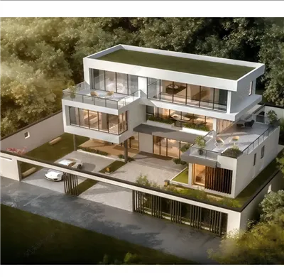 Villa med lett stålkonstruksjon